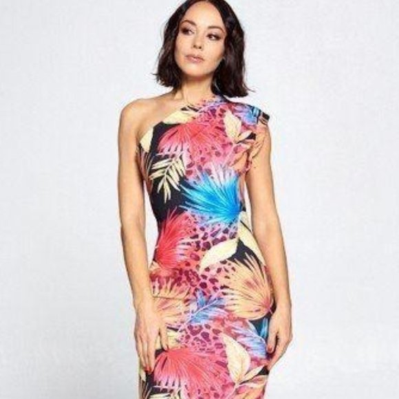 WinWin CORAL PRINT DRESS floral Medium USA sleeveless - Picture 8 of 8